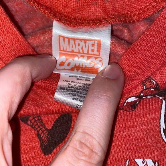 5 For $25 Marvel Comics Spiderman Fleece Crew Neck Sweatshirt Toddler Size 2T - Picture 3 of 4